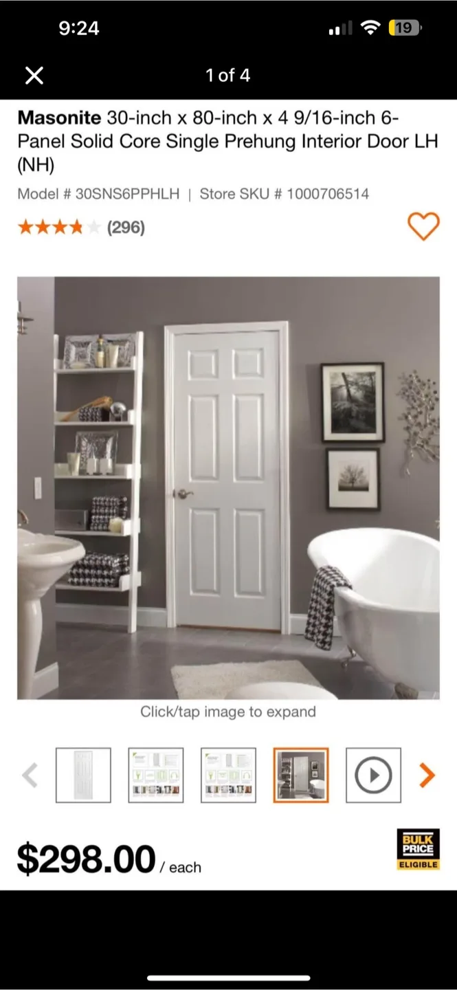 Masonite Interior Door 30x80