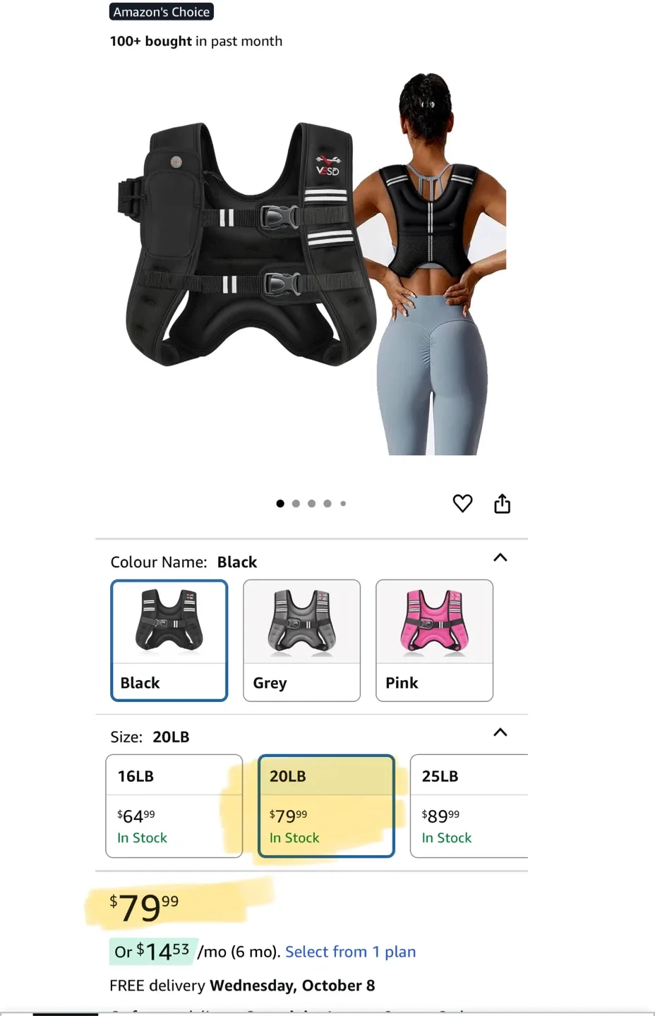 VESD Weighted Vest 20lb - Elevate Cardio Efficiency image indicator(7)