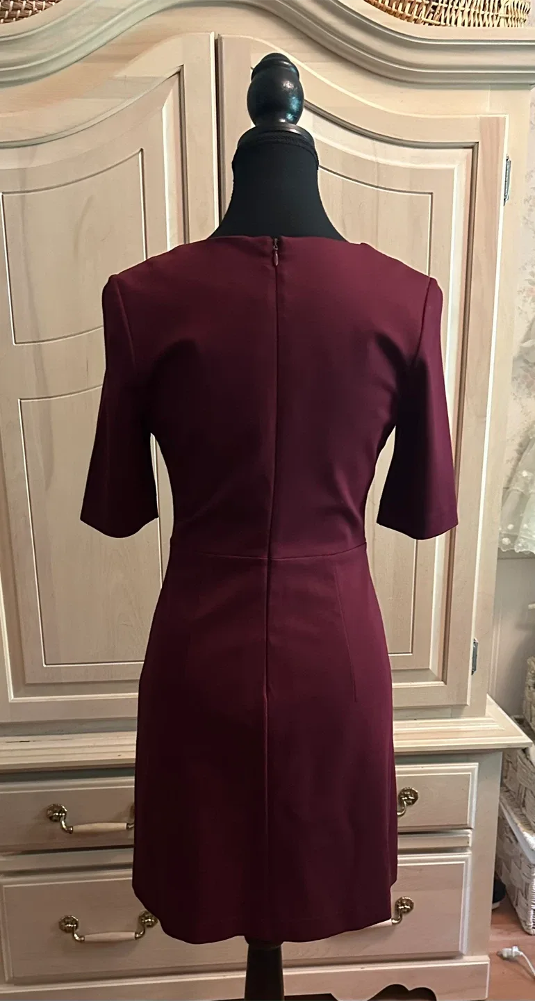 Le Chateau Burgundy Dress image indicator(2)