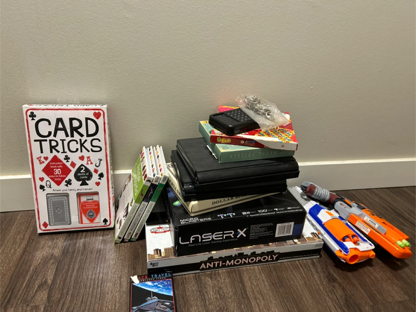 Assorted toys and some books