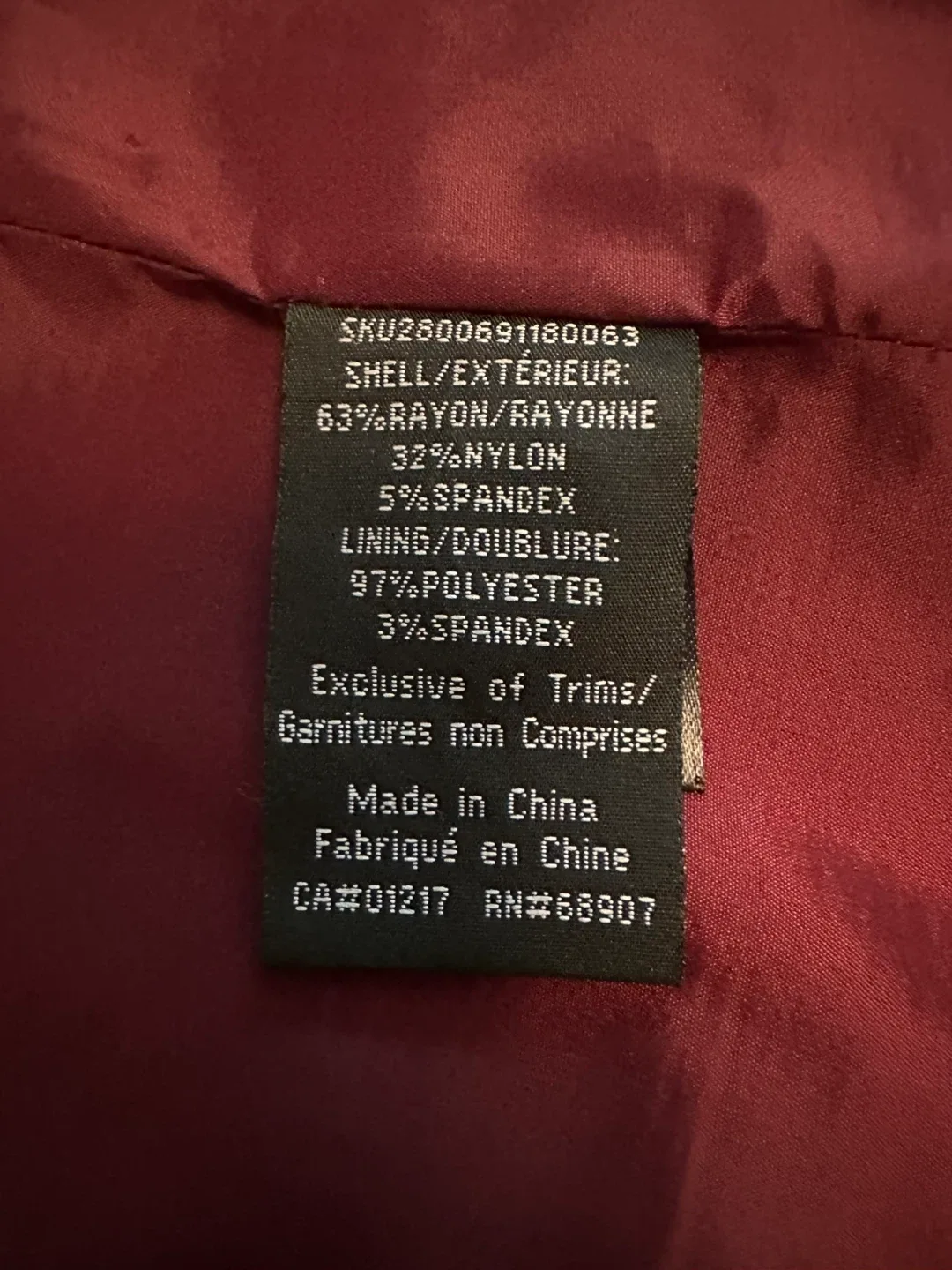 Le Chateau Burgundy Dress image indicator(4)