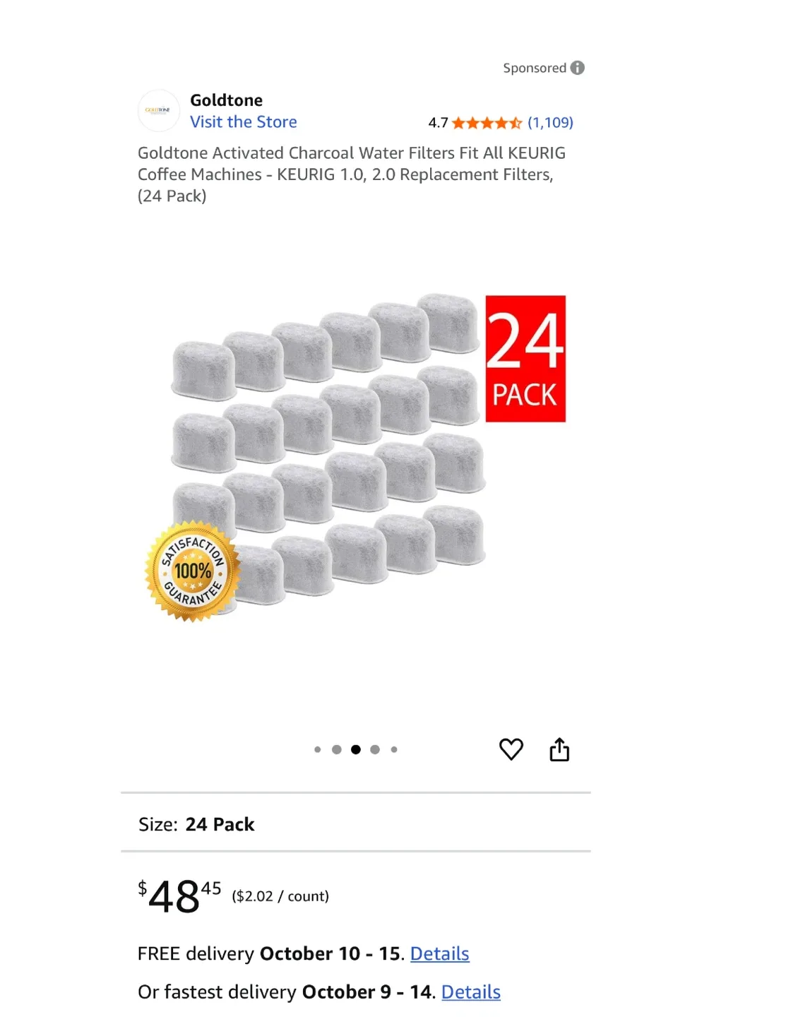 Water Filters for Keurig 22pack Fit All KEURIG image indicator(6)