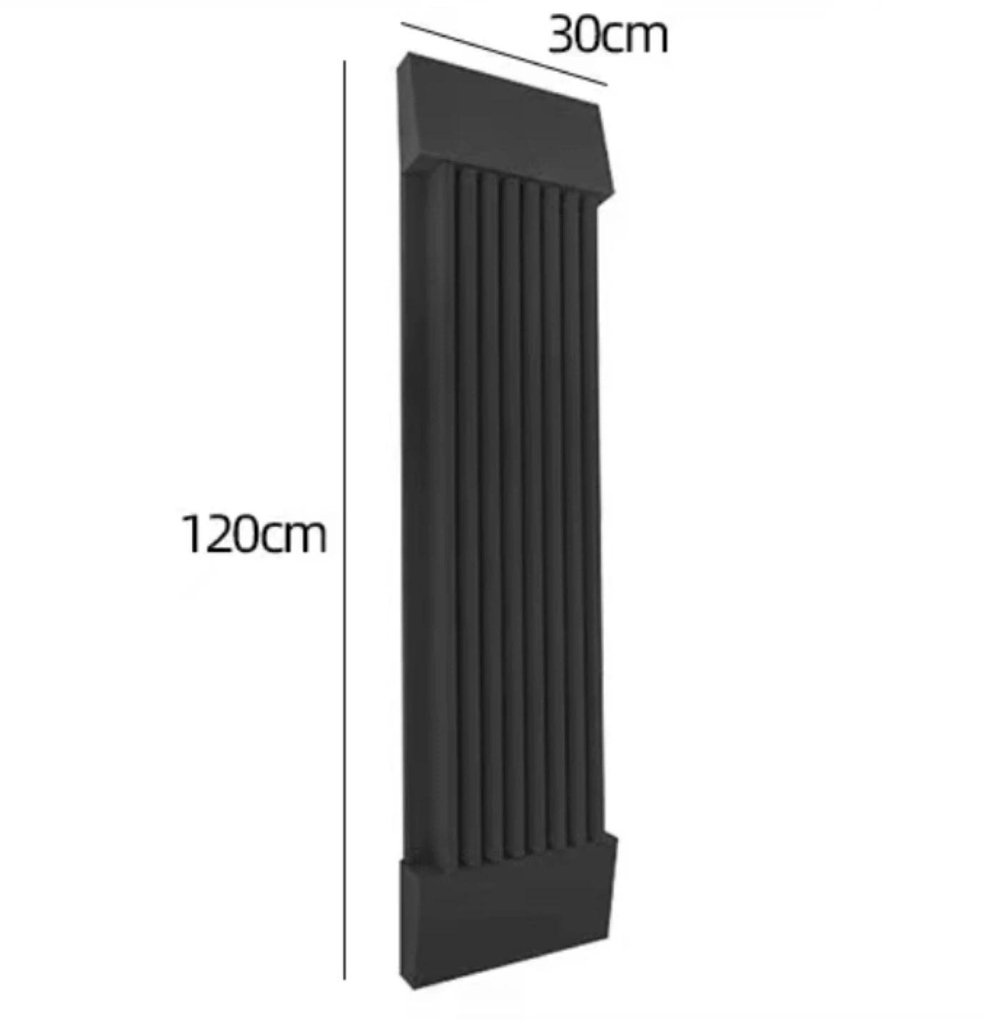 Acoustic Wall Panels (Noise-Cancelling, Sound) - Black, 120x30cm - photo 2
