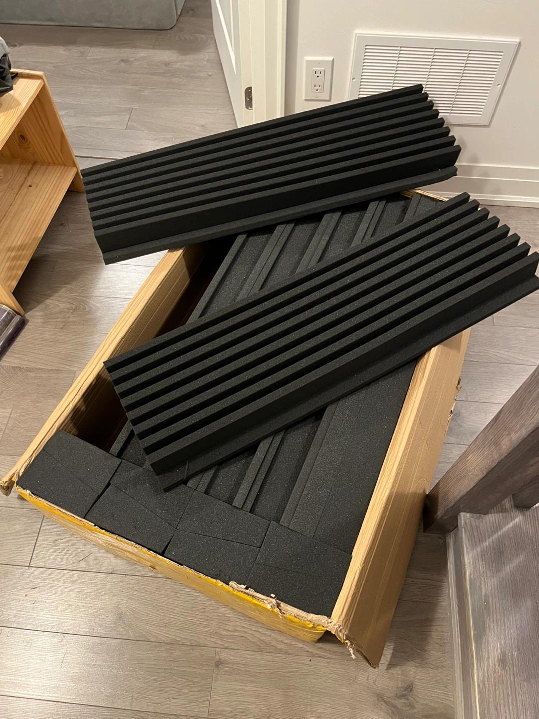 Acoustic Wall Panels (Noise-Cancelling, Sound) - Black, 120x30cm - photo 4