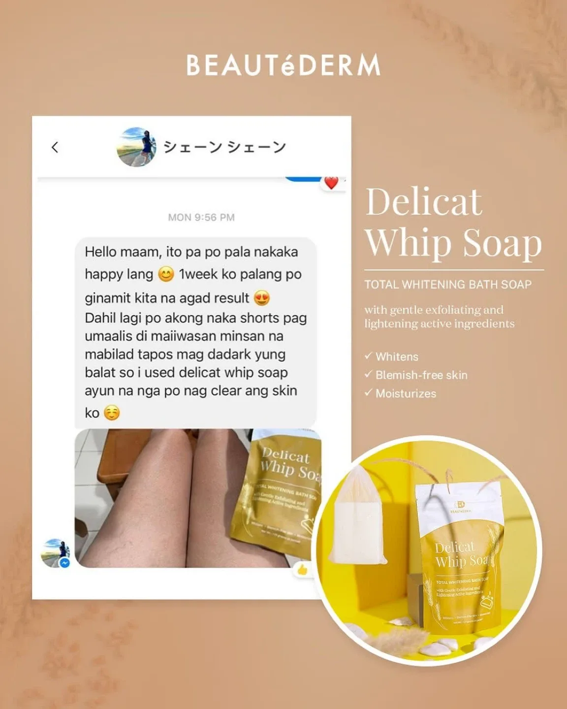 Beautéderm Delicat Whip Soap - Whitening Bath Soap image indicator(4)