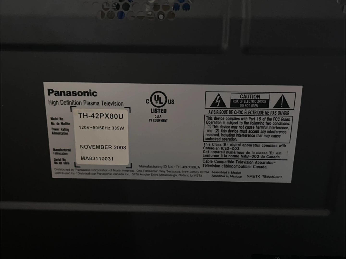 Panasonic TV 42” working condition. - photo 4