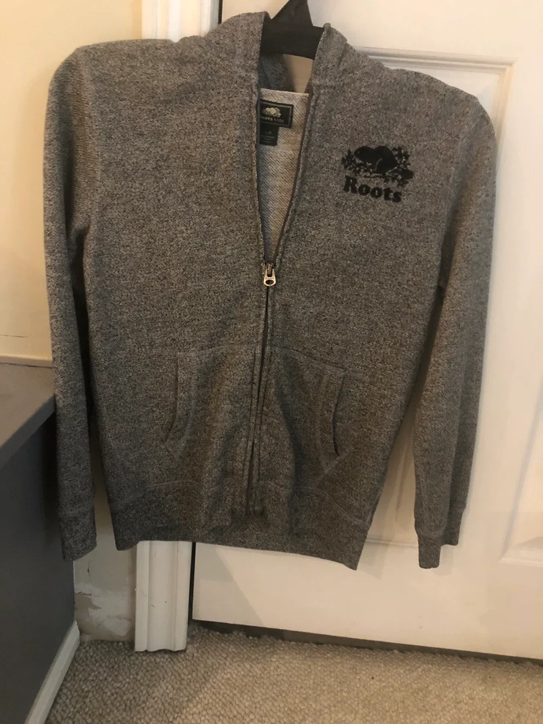 Roots Kids Grey Full Zip Hoodie - Size L (9-10 Yrs) image indicator(6)