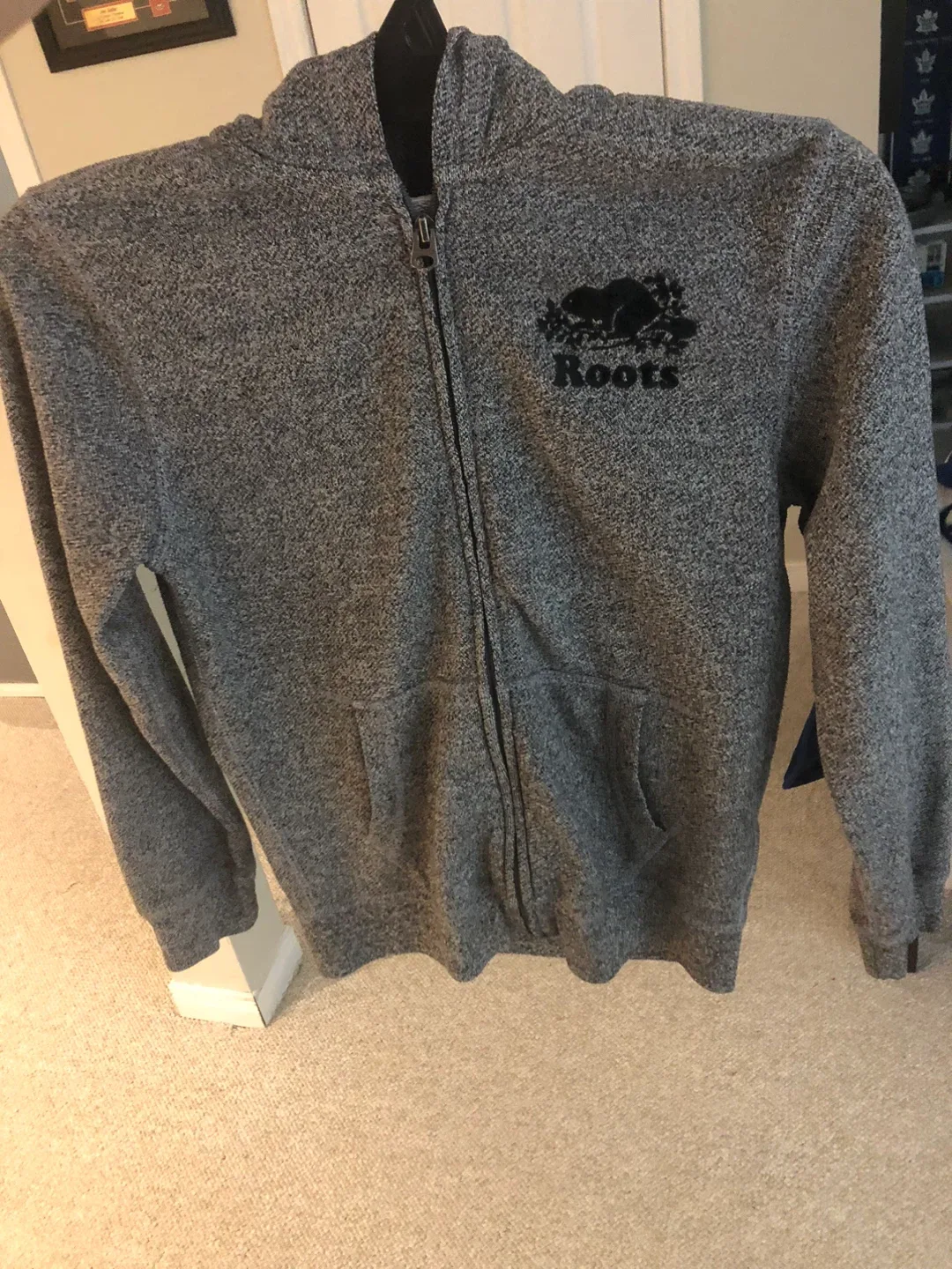 Roots Kids Grey Full Zip Hoodie - Size L (9-10 Yrs) image indicator(2)