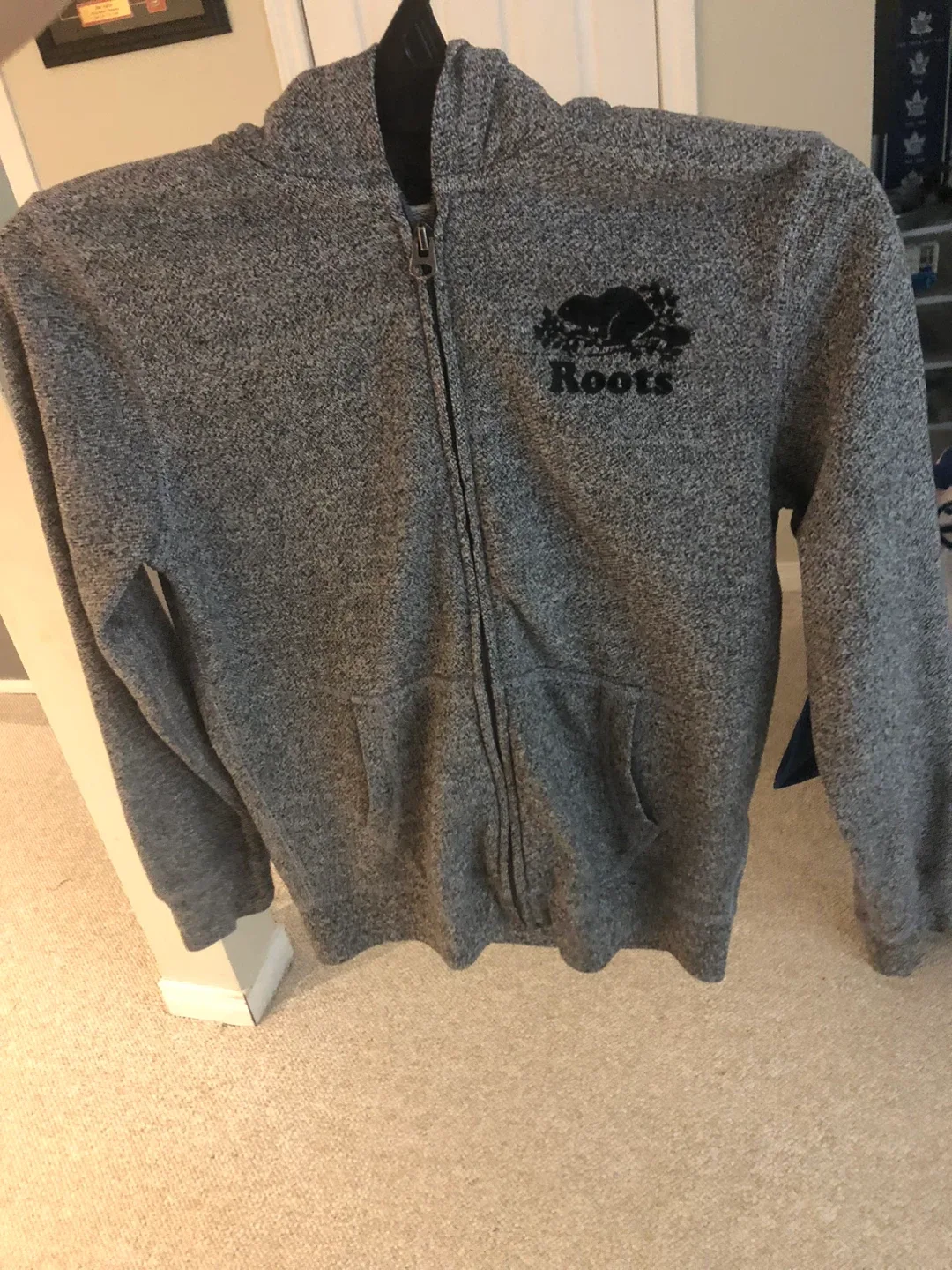 Roots Kids Grey Full Zip Hoodie - Size L (9-10 Yrs) image indicator(3)