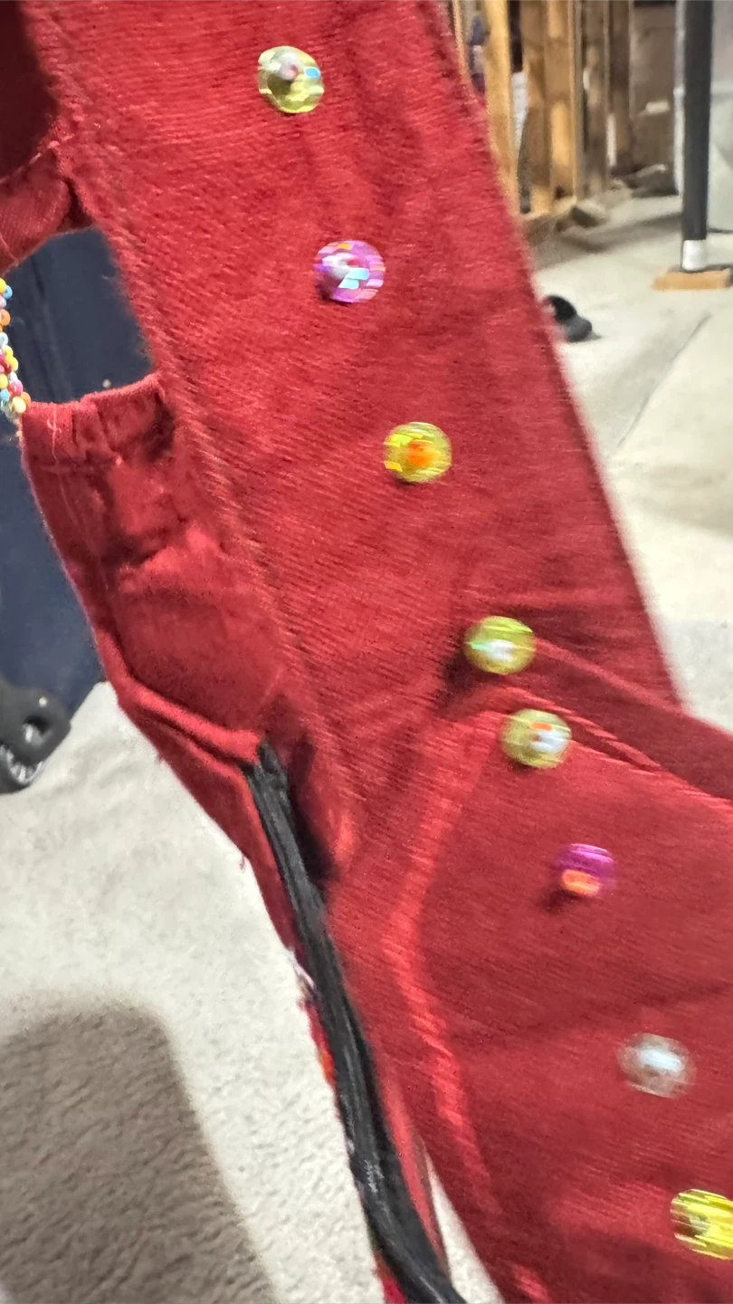 Red Beaded Shoulder Bag - photo 3