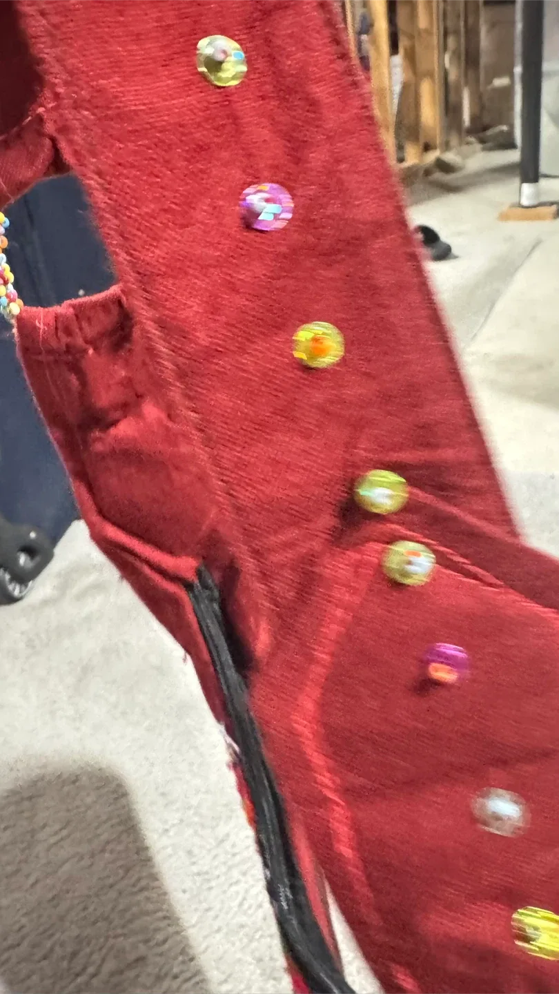 Red Beaded Shoulder Bag image indicator(3)