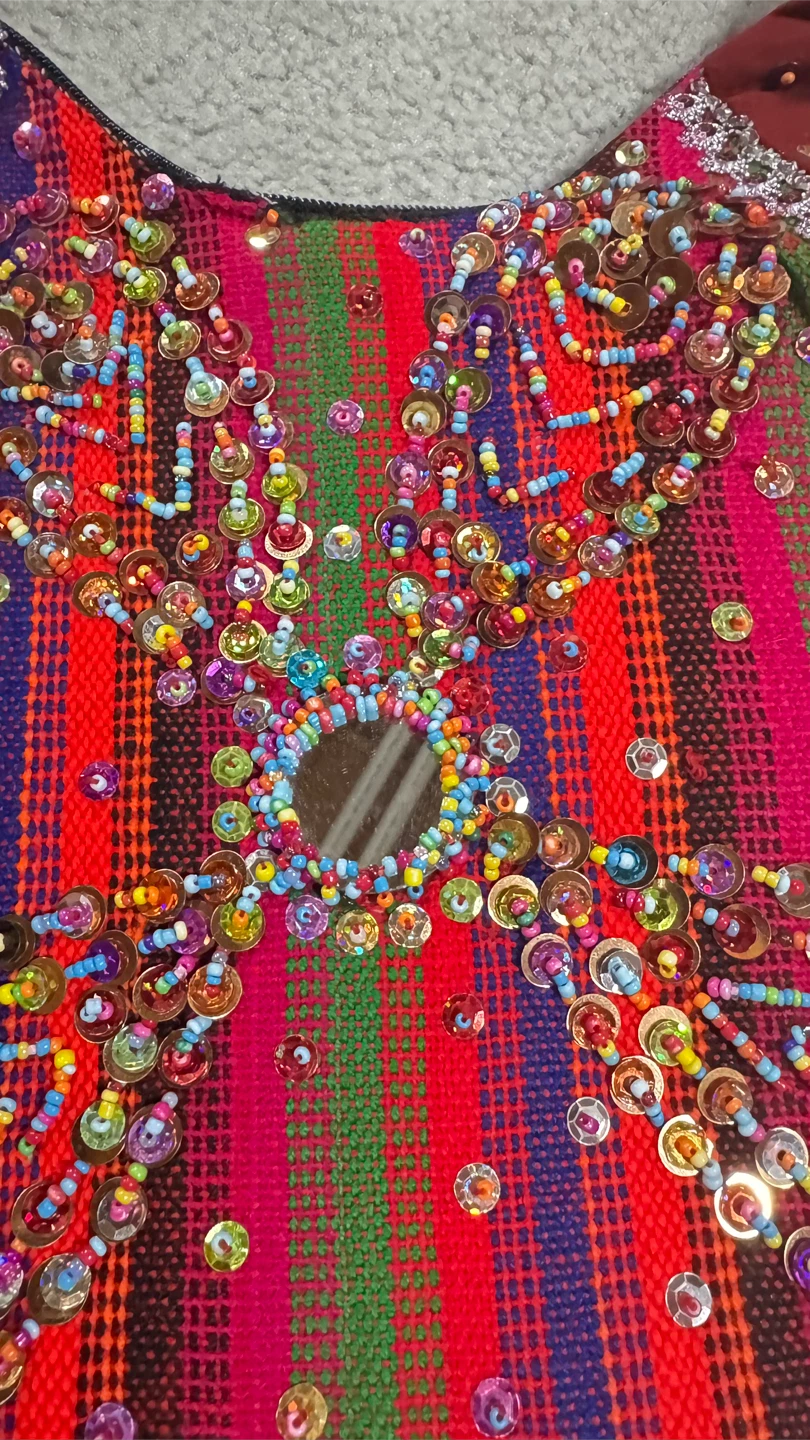 Red Beaded Shoulder Bag - photo 2