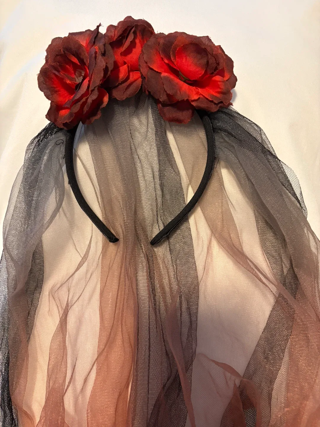 Halloween Zombie / Vampire Costume Size 10-12 with Rose Headband image indicator(3)