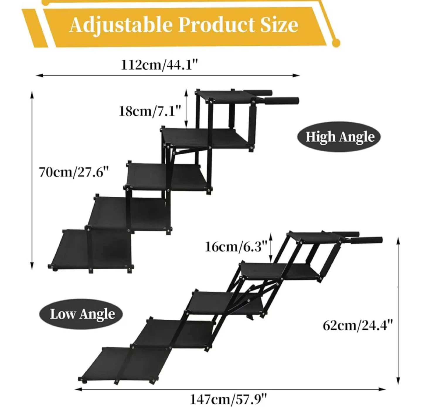 Portable Folding 4-Step Dog Stairs image indicator(4)