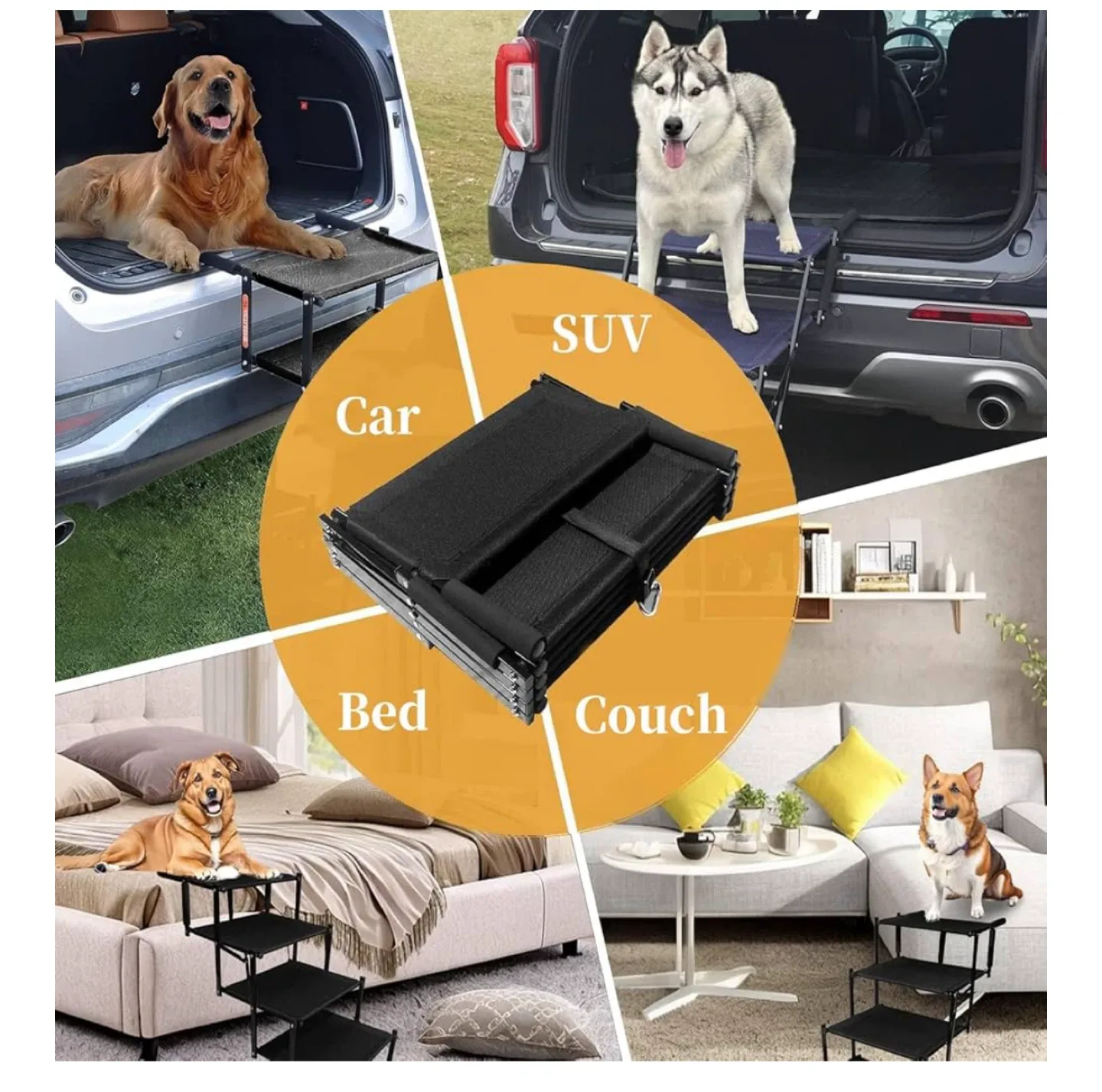 Portable Folding 4-Step Dog Stairs image indicator(6)