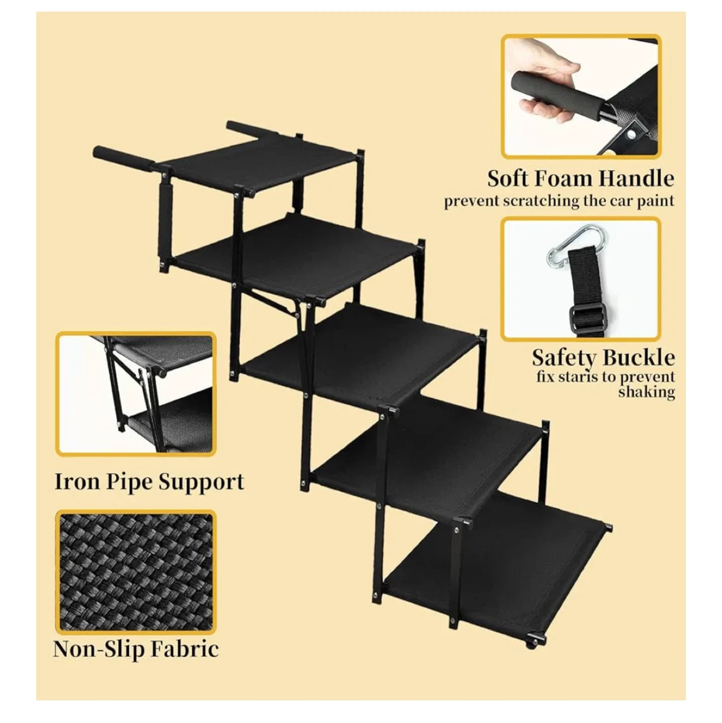 Portable Folding 4-Step Dog Stairs image indicator(3)