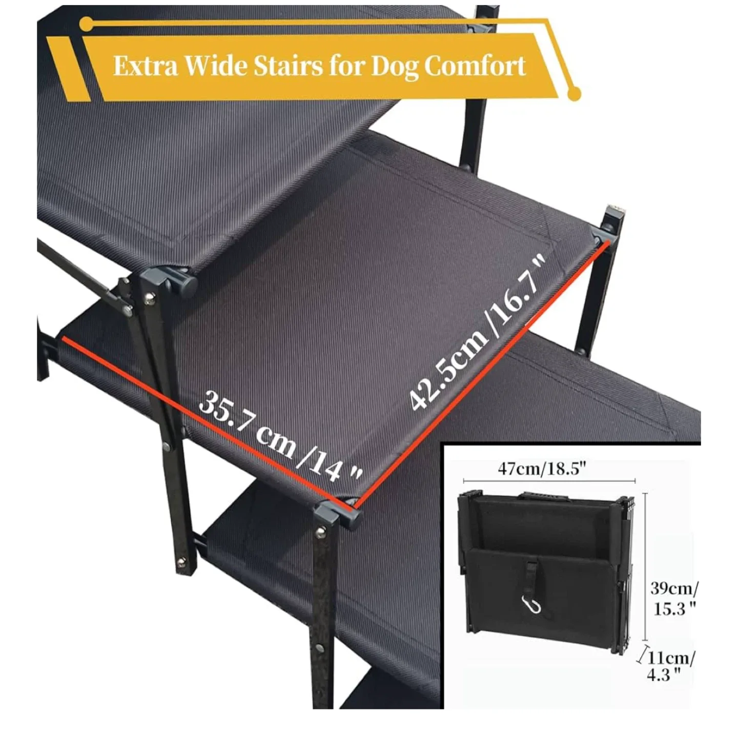 Portable Folding 4-Step Dog Stairs image indicator(2)