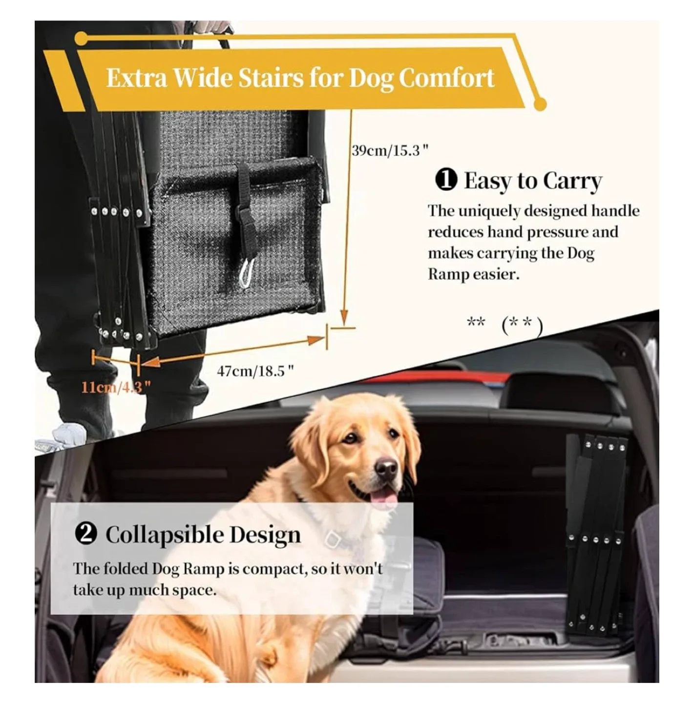 Portable Folding 4-Step Dog Stairs image indicator(7)