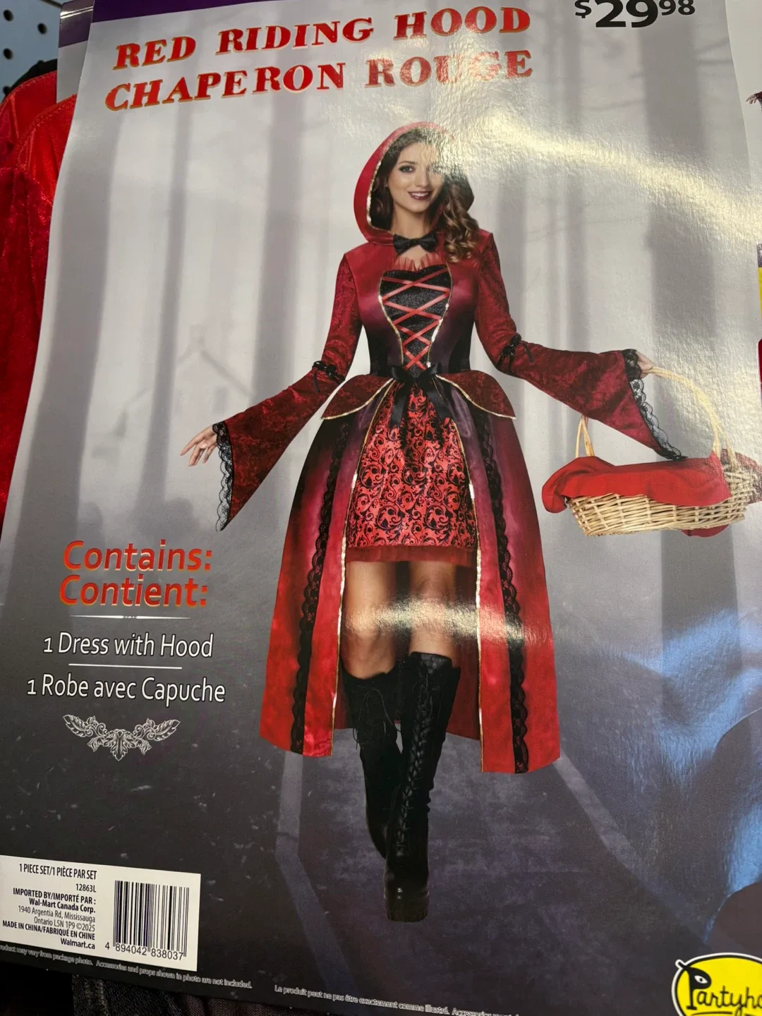 Halloween Red Riding Hood Costume  Size 12-14 image indicator(3)