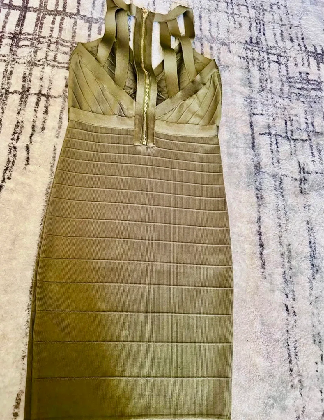 Guess XS Bandage Dress - Olive Green image indicator(3)