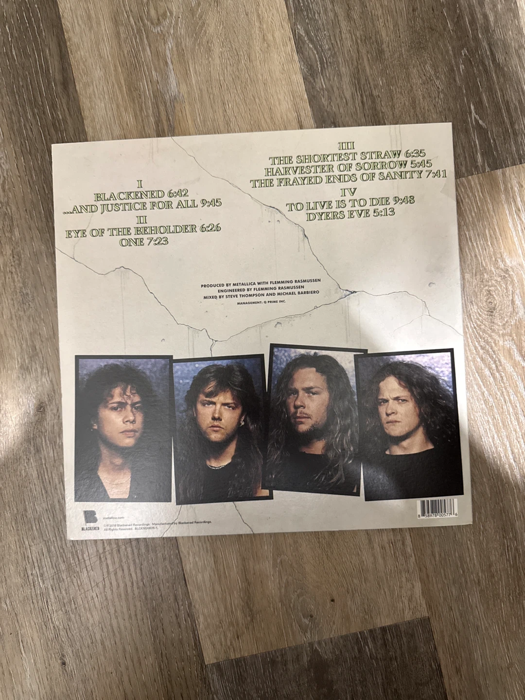Metallica ...And Justice For All Vinyl Record - photo 2