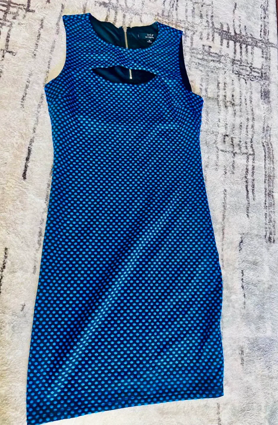 Iris Los Angeles Blue Polka Dot Dress - Size M image indicator(2)