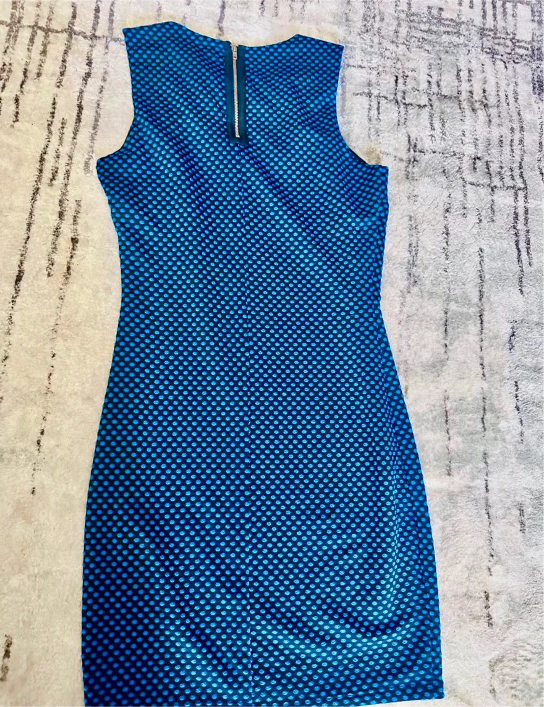 Iris Los Angeles Blue Polka Dot Dress - Size M image indicator(3)