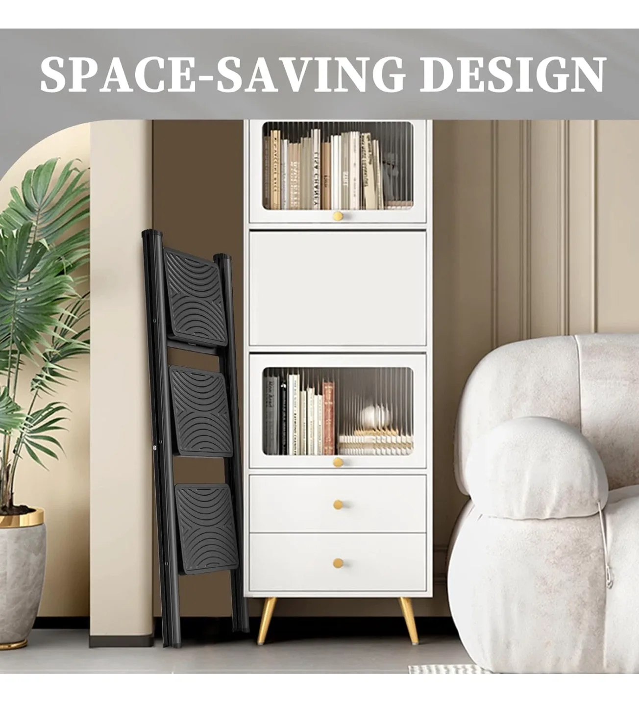 3-Step Ladder - Lightweight & Easy to Carry! image indicator(5)