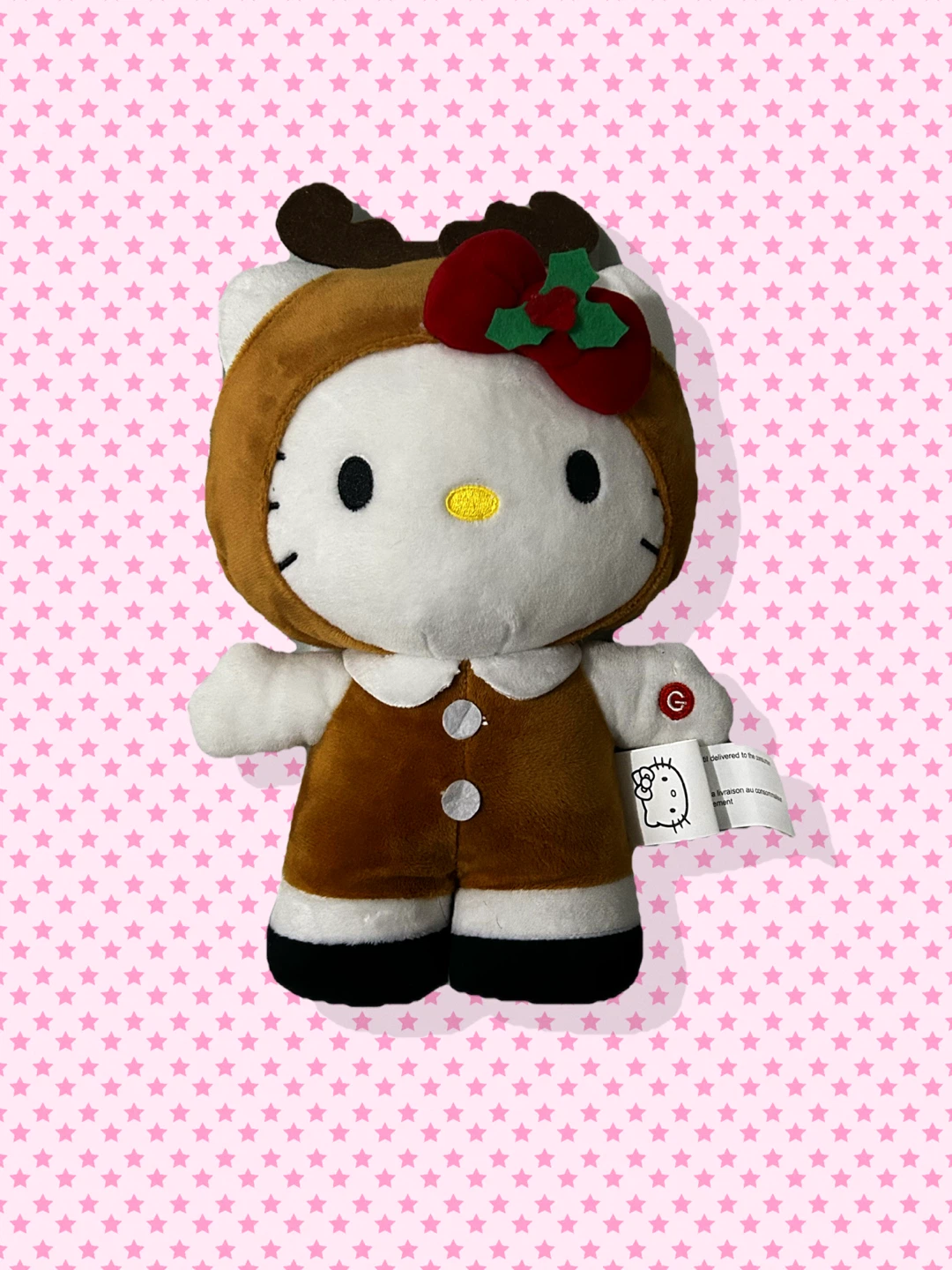 Gemmy Hello Kitty Reindeer Plush - 12.2 inch