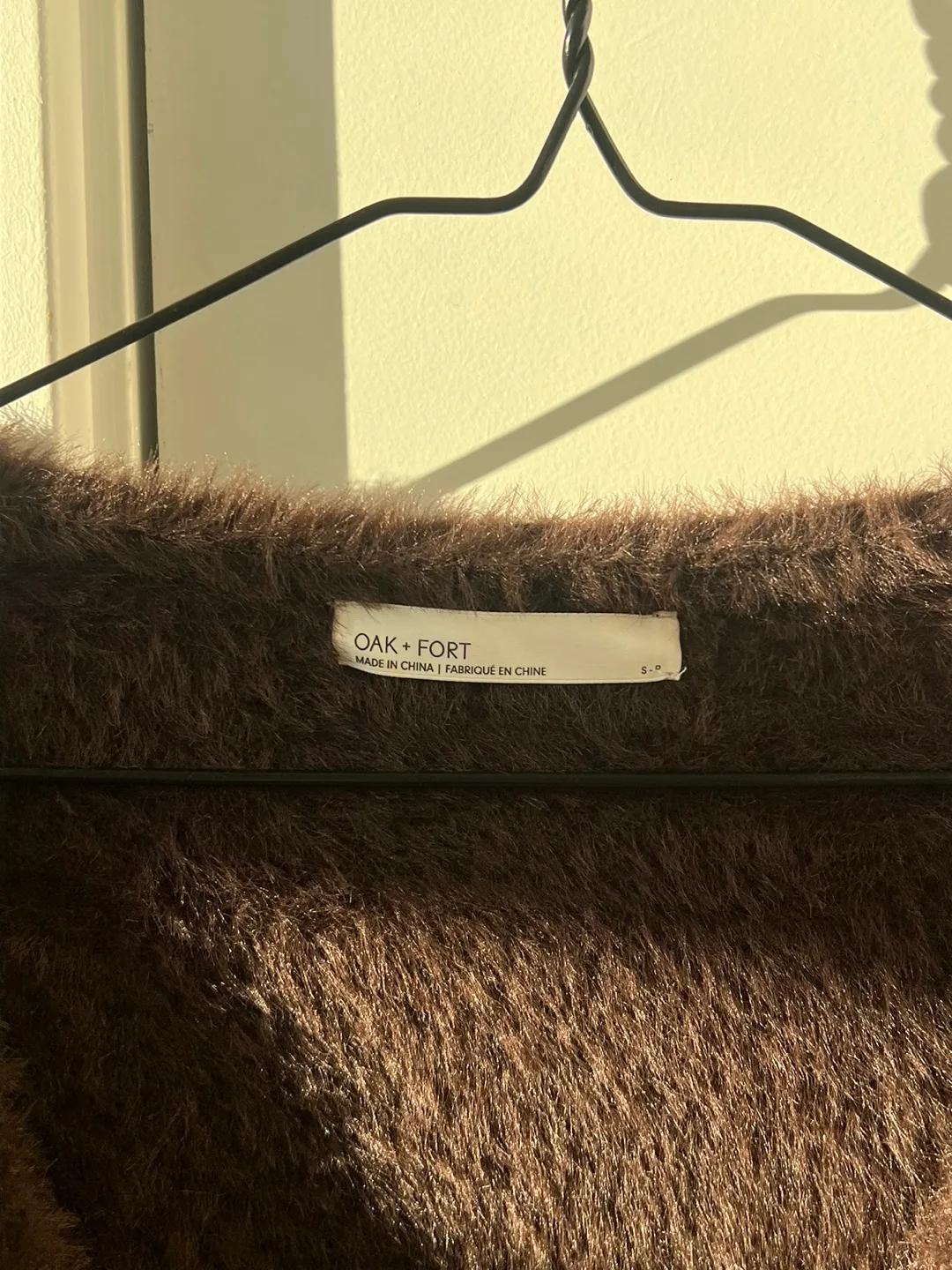 Oak and Fort Brown Fuzzy fur Cardigan - Size S image indicator(2)