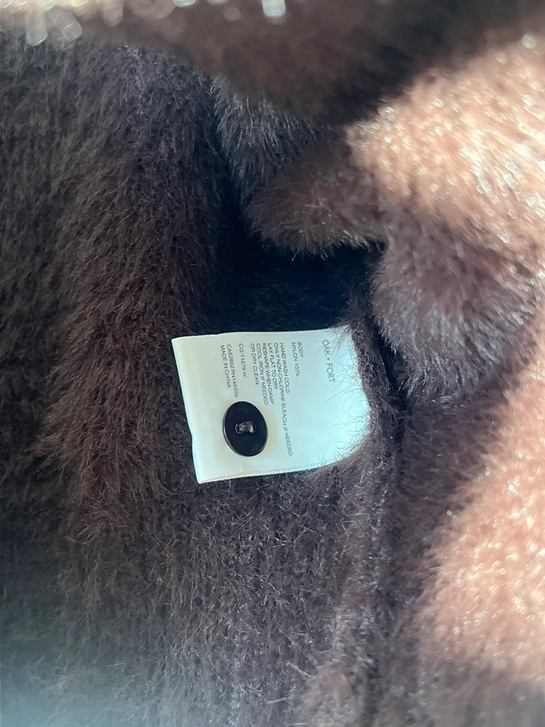 Oak and Fort Brown Fuzzy fur Cardigan - Size S image indicator(3)