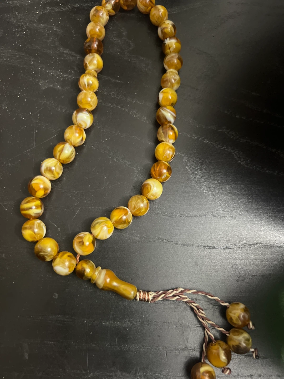 Prayer Beads - Yellow/Brown