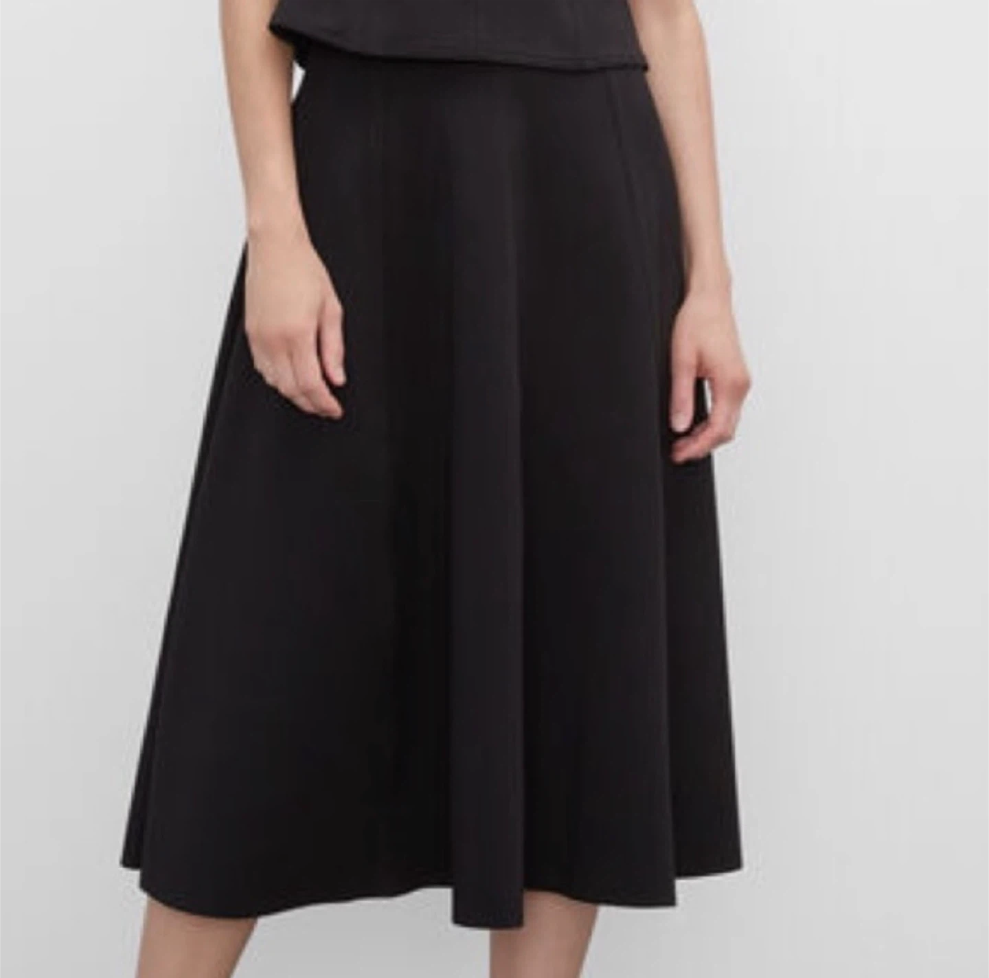 Club Monaco Full Sweep Navy Blue Knit Skirt