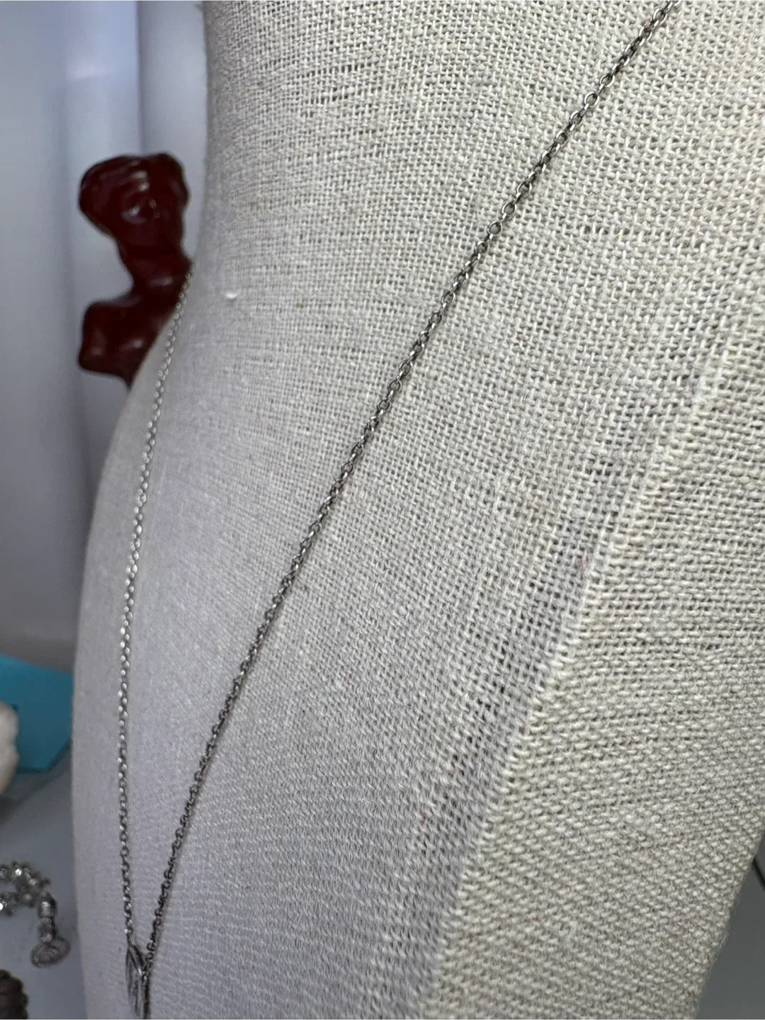 Sterling Silver Initial 'M' Pendant Necklace image indicator(3)