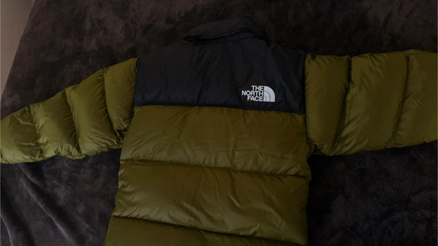 The North Face Olive Green Puffer Jacket image indicator(2)
