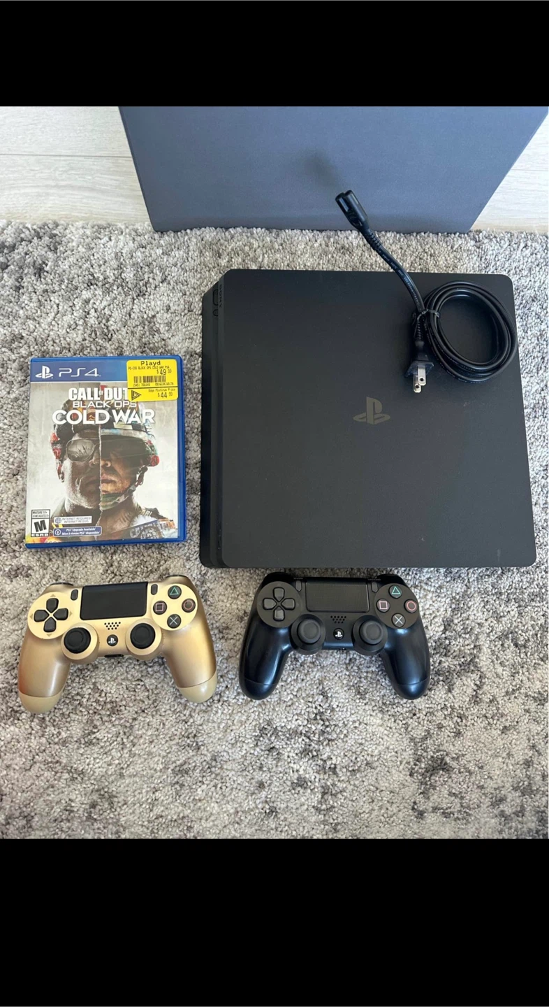 PS4 Console with Games and Controllers - photo 2