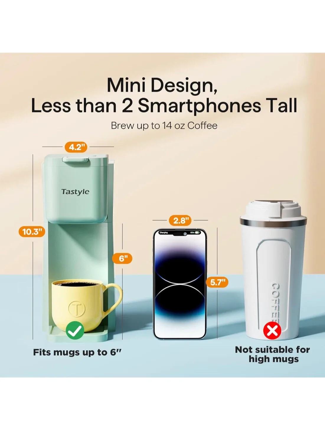 Tastyle Mini Hot/Iced Coffee Maker - Mint image indicator(2)