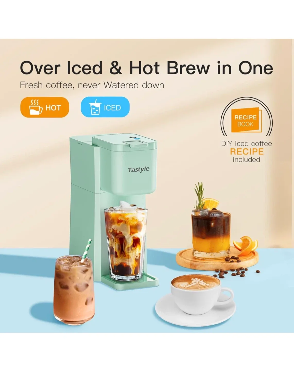 Tastyle Mini Hot/Iced Coffee Maker - Mint image indicator(3)