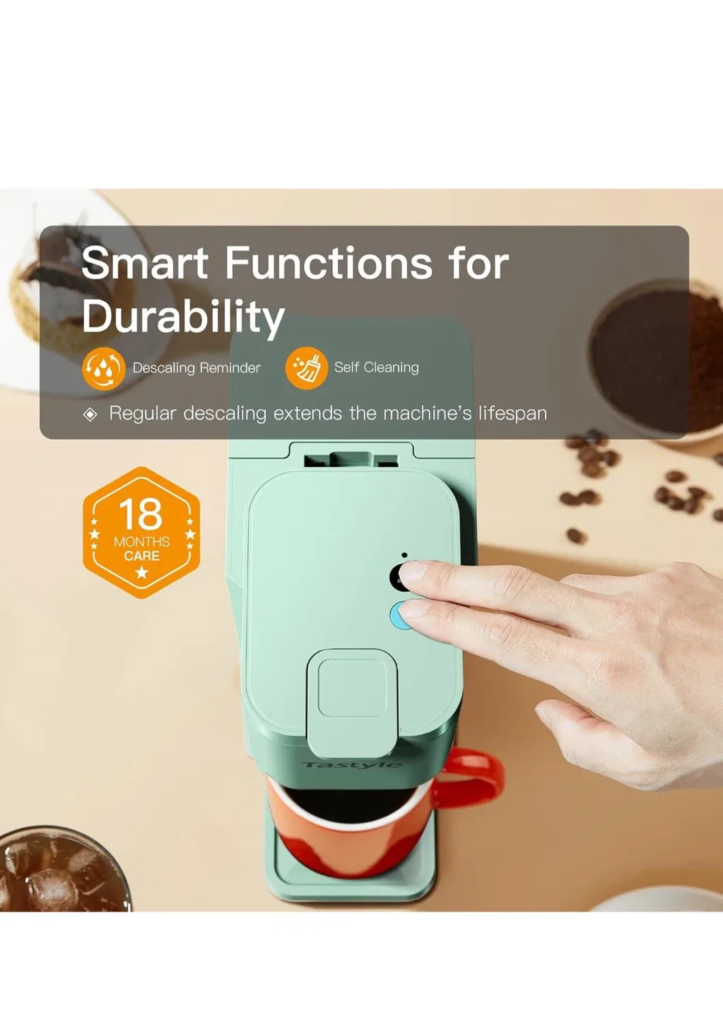 Tastyle Mini Hot/Iced Coffee Maker - Mint image indicator(6)