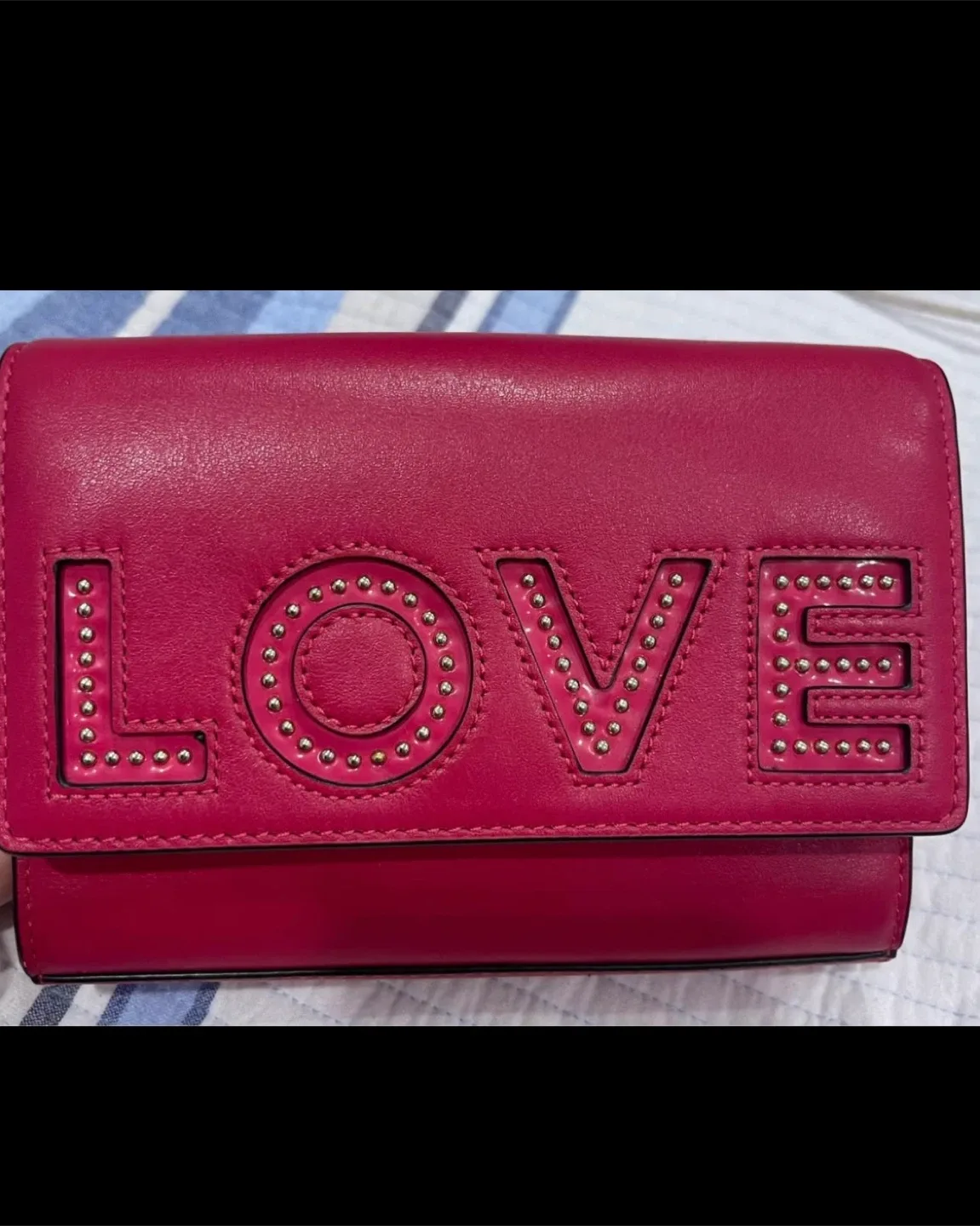 Michael Kors Pink Leather 'LOVE' Crossbody Bag image indicator(2)