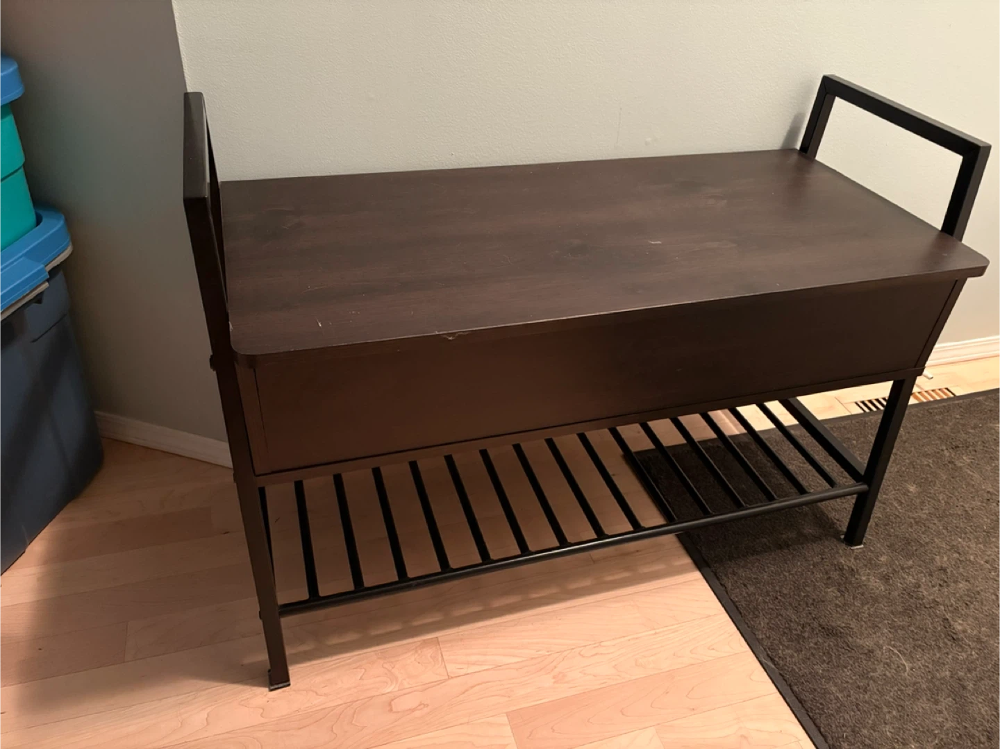 Storage Bench with Metal Frame - photo 3
