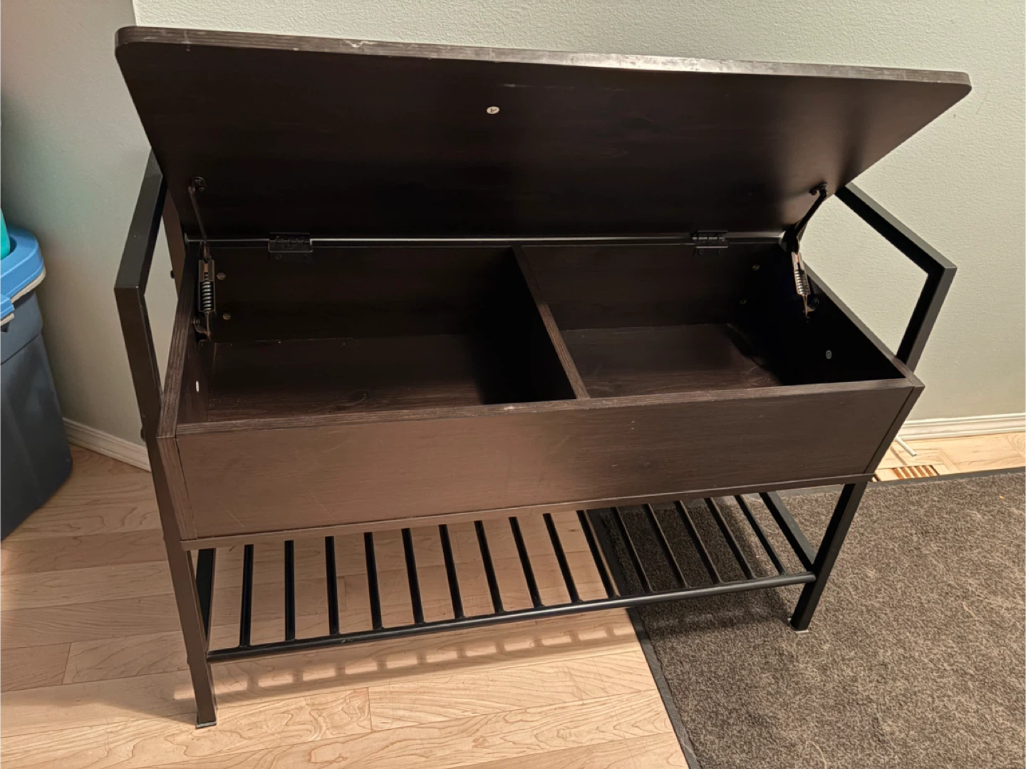 Storage Bench with Metal Frame - photo 2