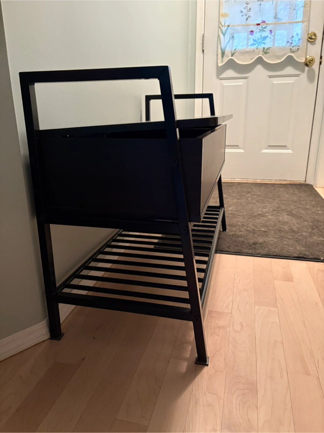 Storage Bench with Metal Frame