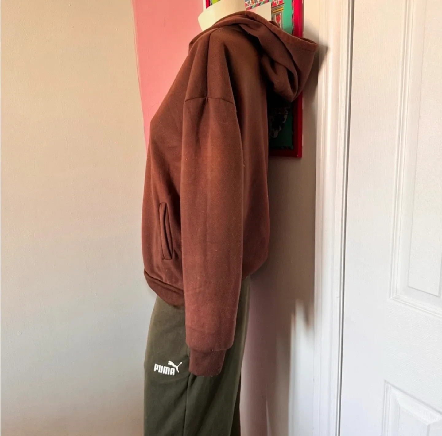 Dark Brown Zip Up Hoodie image indicator(4)