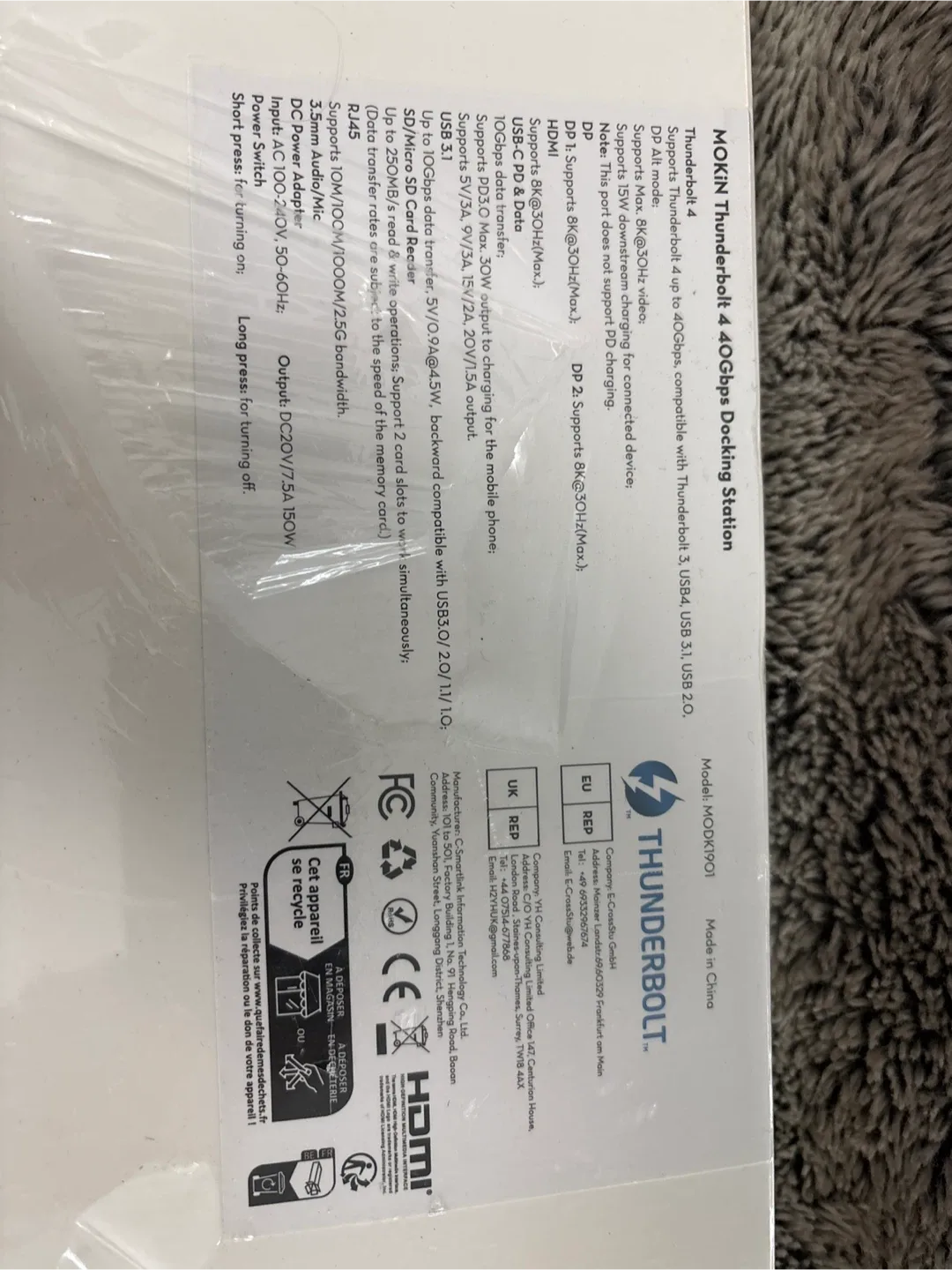 🧡MOKiN Thunderbolt 4 Docking Station - New in Box! image indicator(2)