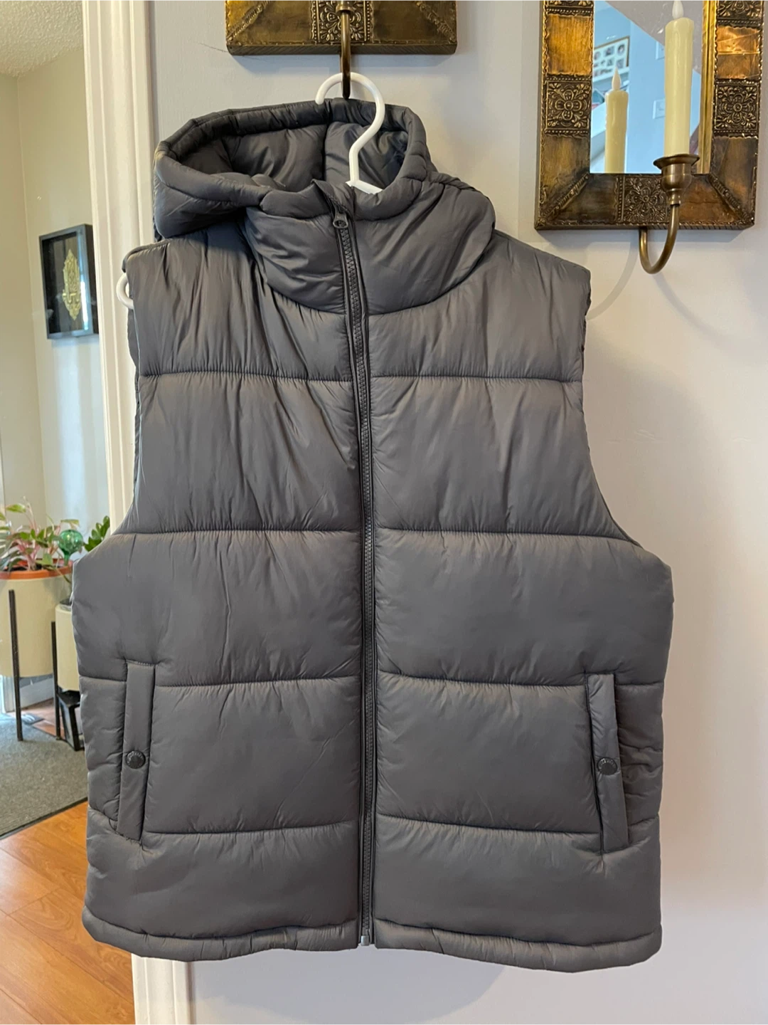 Joe Fresh Grey Puffer Vest - Size L