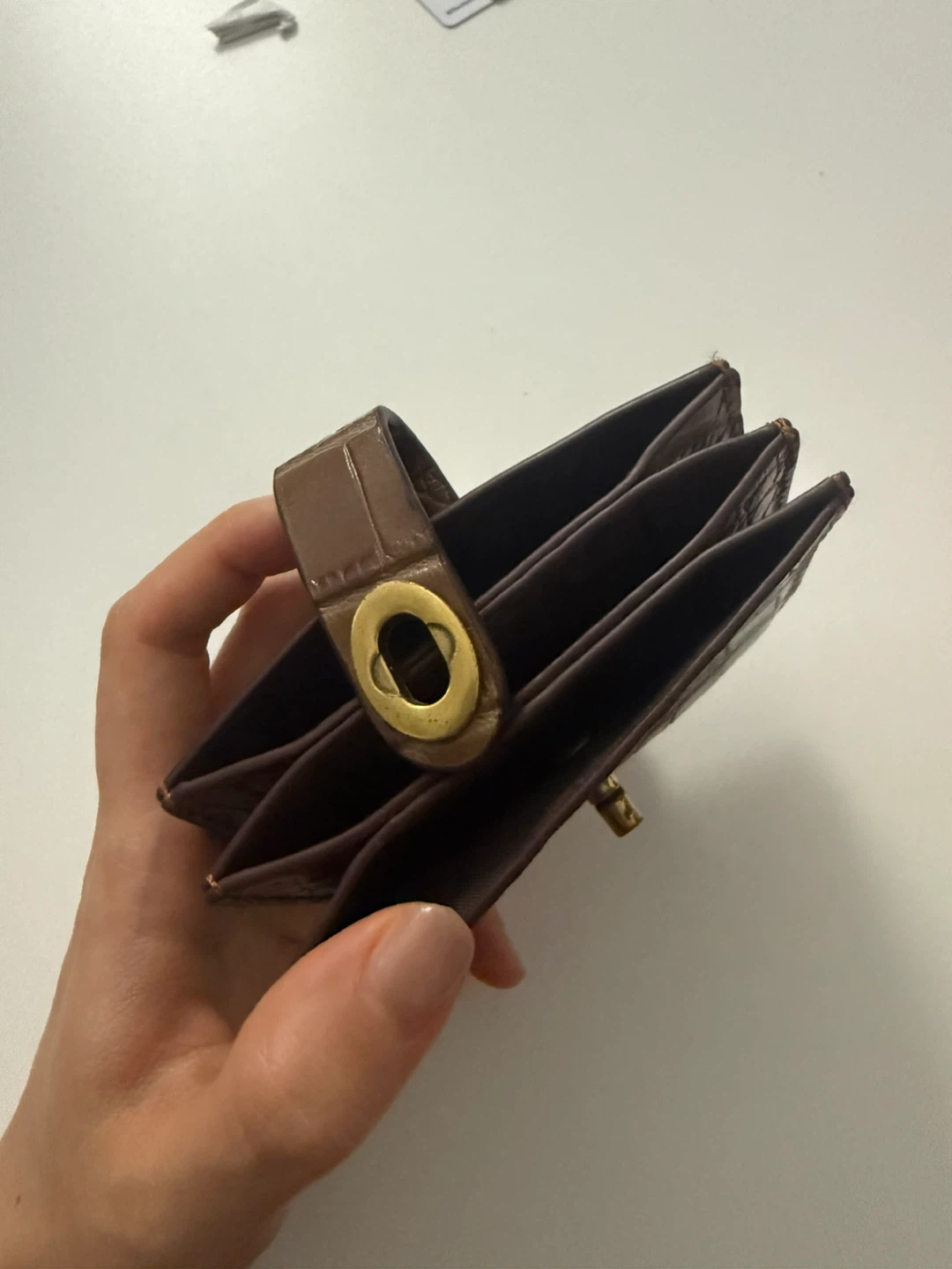 Brown Croc Card Holder - photo 2