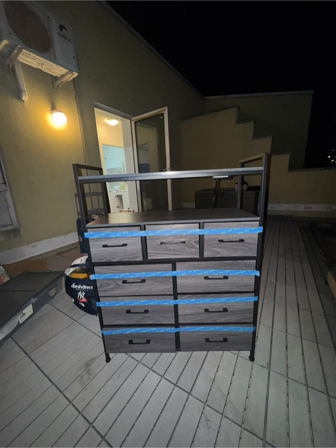 9-Drawer Dresser with Metal Frame