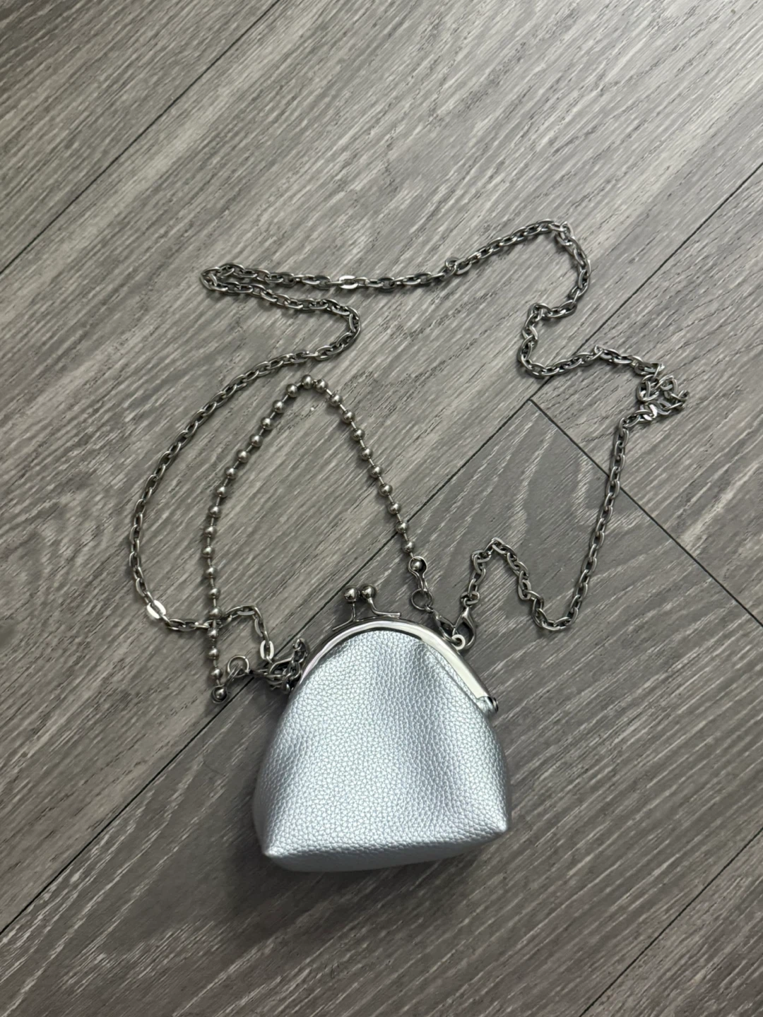 Silver Coin Purse with Chain Strap - photo 2