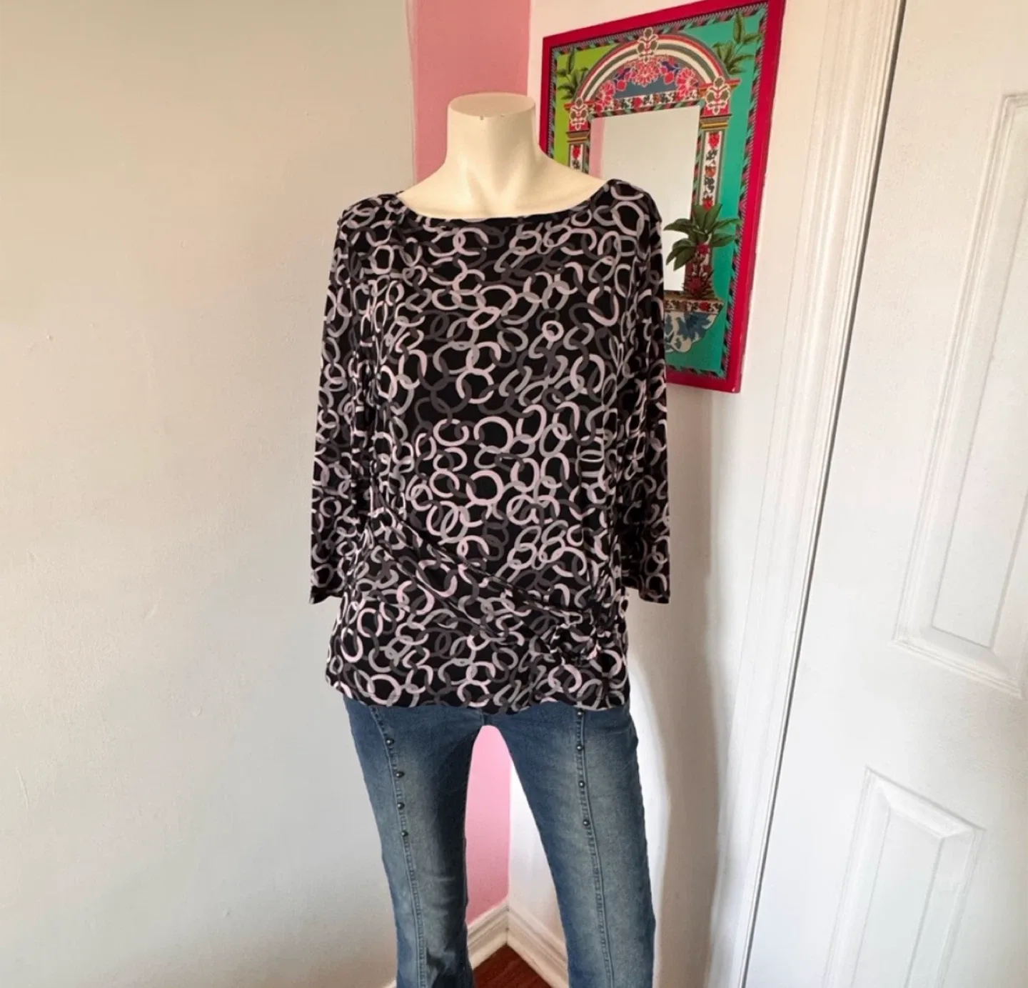 Multicolour I.N.C. long sleeve top thumbnail